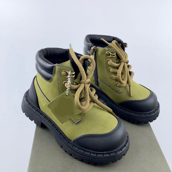 Automne Winter Girls Martin Casual Kids Chaussures 2023 Anti-Slip Fashion Boots Yellow Boots Medium Big Childrens Boot courte CSD2311042