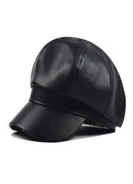 Automne hiver chapeaux pour femmes solide plaine octogonale casquette gavroche hommes dames décontracté laine chapeau hiver béret femmes peintre Cap288l2495080