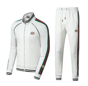 Automne Winter Jogging MenSuit Tracksuis Fleece Prue Cotton Cotton 2 pièces Sets Sweatshirt et Sports Pantal