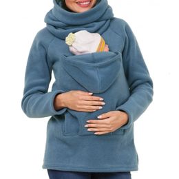Automne hiver kangourou manteau vêtements de maternité grande taille pull de grossesse Premama bébé pour 0-12 mois sweats à capuche enceintes 240117