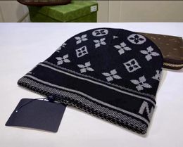 Herfst/Winter Gebreide Muts Grote Merk Designer Beanie/Skull Caps Gestapelde Hoed Baotou LOGO Brief Geribbelde Wollen Muts AA3