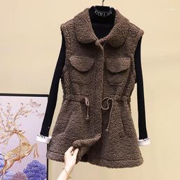 Herfst Winter Koreaanse Stijl Vest Vest 2021 Dames Faux Lamb Bontjas Oversized Mode Mouwloze Dames Furry Jacket1