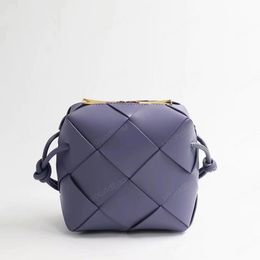 Mini sac photo superposé automne/hiver : cuir véritable luxueux, motif tissé, carré matelassé Designer B-Style-V Mini NOIR Marron Lavande BLANC