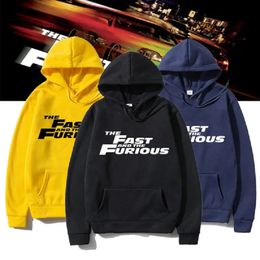 Automne Hiver Hommes Mode Hoodies Casual Sweats À Capuche À Manches Longues Les Sports Imprimés Rapides Et Furieux