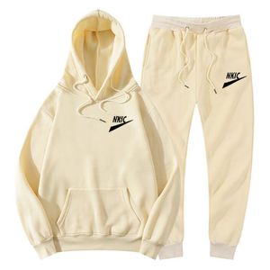 Automne hiver hommes sweats à capuche ensembles de jogging femmes survêtement épais polaire costume 2 pièces ensembles sweat et pantalon costumes amoureux tenues marque logo imprimer