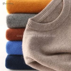 Automne hiver hommes cachemire tricoté épais pull chemise de fond mode chaud à manches longues pull de luxe chandails pour hommes 240123