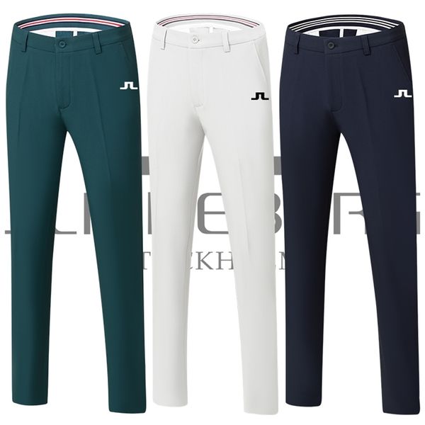 Pantalons de Golf pour hommes, épais, extensibles dans les quatre sens, couleur unie, pantalons de sport décontractés, vêtements de Golf de haute qualité, automne et hiver, 220108