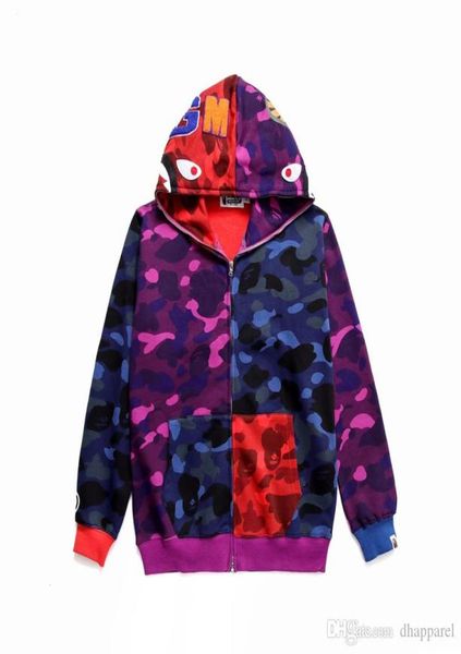 Autumn Winter Men Women Casual Red Purple Camo Splice Sampes 2018 Autumn Winter New Men039s Flower Capucha Capucha Capeta9097754