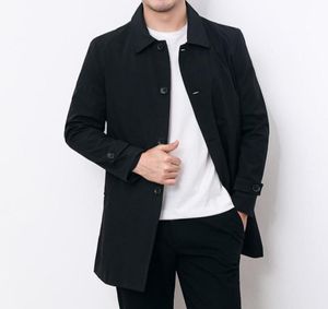 Automne hiver hommes pardessus épais coupe-vent grande taille longue Trench noir manteau vêtement d'extérieur pour homme garçons Trench9745396