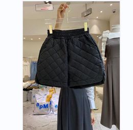 Otoño Invierno Nuevo diseño para mujeres Alta de la cintura elástica de algodón con algodón con pantano de espesor de espesamiento corta cortada de botas de talla grande SMLXL