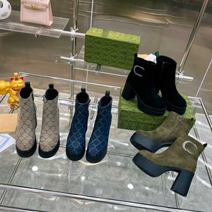 Automne hiver nouvelles bottes de créateurs demi-bottes talons hauts zip haute qualité femmes bottes style de mode classique bottines chaudes taille 35-41