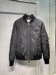 Automne Hiver Nouvelle veste de créateurs Fashion Baseball collier Coton Coat Luxury Plaid Couture Design Classic Brand Top Mens Jacket