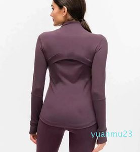 Veste à fermeture éclair pour femmes, vêtements de Yoga à séchage rapide, manches longues, trou pour le pouce, entraînement, course, Slim, Fitness, nouvelle collection automne hiver