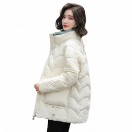 Automne hiver Parker manteau Acket femmes moyen Lg coréen Versi loisirs amples garder au chaud femme mince vers le bas Cott veste hauts 744X #