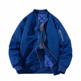 herfst winter pilotenjack heren dames effen bomberjack vintage fi casual windjack jas met capuchon paar parka's blauw kaki 358h #