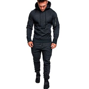 Automne hiver survêtement hommes ensembles sweat à capuche tenue vêtements de sport homme pull à capuche + pantalons de survêtement costumes Chandal Hombre