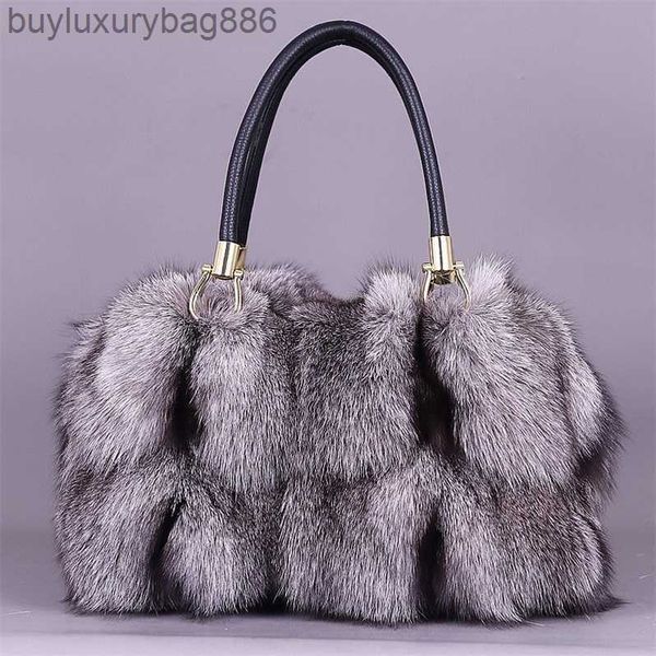 Automne hiver tendance chaud hiver populaire sac de fourrure de renard sac de paille de fourrure pour femmes sac à main coréen sac de fourrure automne et hiver sortant une épaule sac à bandoulière YYJU7