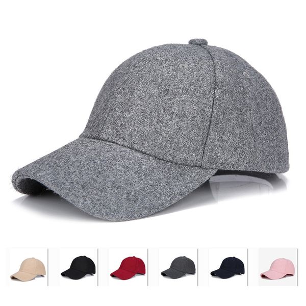 Gorras de béisbol de fieltro de lana Unisex para otoño e invierno, gorra de camionero Trilby de Color sólido para hombres y mujeres 220513