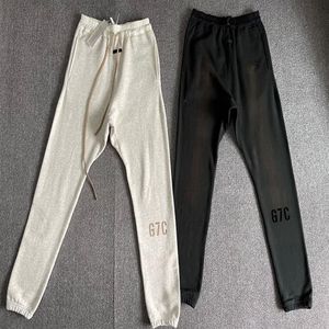 Automne hiver USA Europe 7ème 7C flocage imprimé Logo pantalon décontracté hommes femmes ciment blanc chaîne Joggers pantalons de survêtement 188q