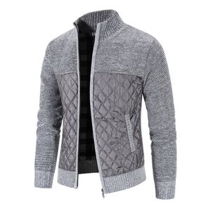 Automne hiver chaud cachemire décontracté laine fermeture éclair Slim Fit polaire veste hommes manteau robe tricots mâle 220811