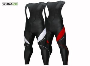 Otoño Invierno Cálido Rodilla Polar Ciclismo Pantalones Hombres Ciclo Medias Babero Bicicleta Carretera Montaña Bicicleta Larga Con Gel Acolchado Racing2864636