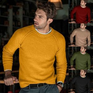 Automne hiver chaud hommes pull pull tricoté lâche Pull Homme vêtements grande taille décontracté solide pull pour homme