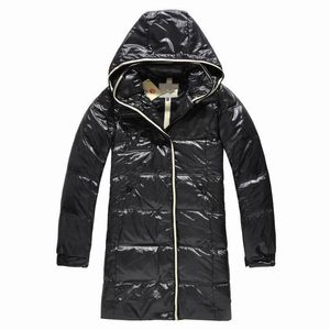 Parkas en duvet de canard blanc pour femme, veste à simple boutonnage avec fermeture éclair, manteaux longs et Slim à capuche, automne et hiver, MKW23012