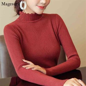Suéteres y jerseys de mujer de otoño invierno Jersey de manga larga para mujer Jersey de cuello alto 6357 90 210512