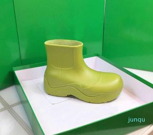 Automne Winter Womens Rain Boots High Quality Femme Ankle Boot Cuir Lady Plateforme Platform Boots Rainer Designer Shoe Shoe Fashion T￩p￨re 011