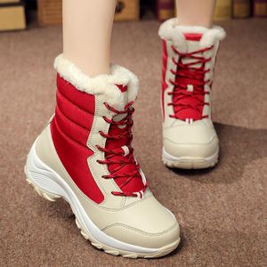 Botas de nieve para mujer, zapatos informales de caña alta, cómodos y cálidos, a la moda, Otoño e Invierno