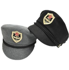 Autumn Winter Wool voelde Trilby Flat Navy Cap European Us Police Hats Caps For Men Women Star Logo Militaire hoeden Army Cap Unisex2545529834