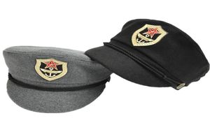 Herfst Winter Wolvilt Trilby Platte Marinepet Europese Amerikaanse politiehoeden Caps voor heren Dames Sterlogo Militaire hoeden Legerpet Unisex2549834614