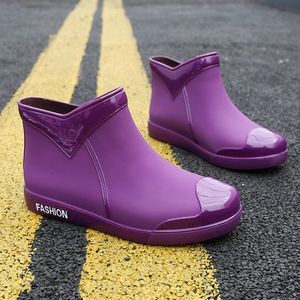 Automne femmes bottes de pluie chaussures en caoutchouc femmes imperméable bottines chaussures de pluie printemps automne femme chaussure bottine 231229