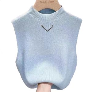 Herfst Women Woman Sweater Vest Sweaters Designer Summer Party's Dames gebreide shirt Sexy Fashion Top Block