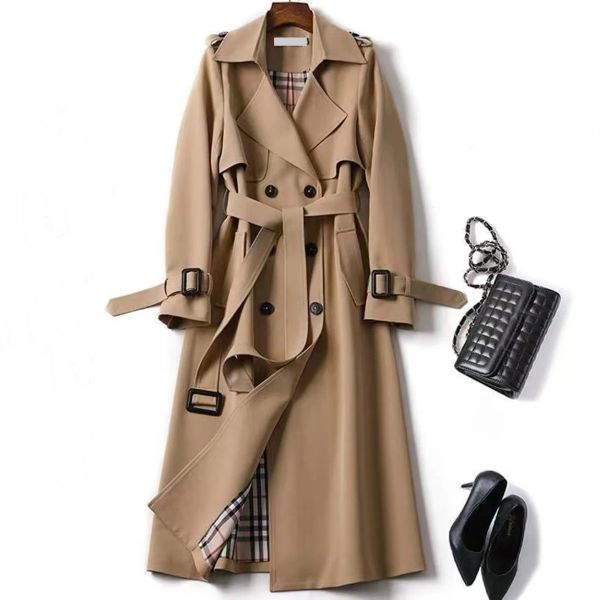 Automne femmes trench-coats designer luxe femmes coupe-vent corps lettre imprimer veste lâche ceinture manteau femme décontracté longs trenchs manteau AA