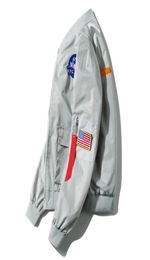AutumnSpring Nouveau Men039s Bomber Jacket NASA Style Pilots Vestes Male Hop Hop Hop Slim Fit Pilot High Quality Coat Man Clot49514371121