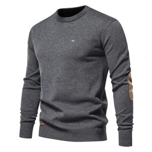 Automne hiver décontracté polyvalent hommes pull pull col rond 240113