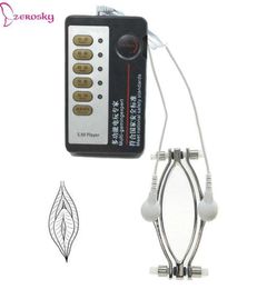 Auult Tortura Clítoris Labios Abrazadera Coño Abrazadera Juguete Sexual para Mujeres Bdsm Bondage Labios Clip con Electro Shock Set P08167773017