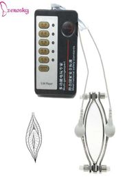 Auult Tortura Clítoris Labios Abrazadera Coño Abrazadera Juguete Sexual para Mujeres Bdsm Bondage Labia Clip con Electro Shock Set P08167706117