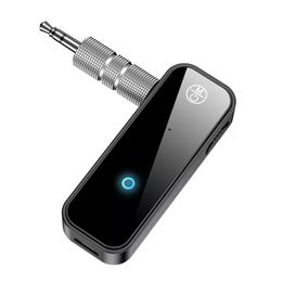 AUX Bluetooth -adapter 2 in 1 BT 5.0 ontvanger voor auto met displayscherm voor luidsprekersstereosystemen en hoofdtelefoons