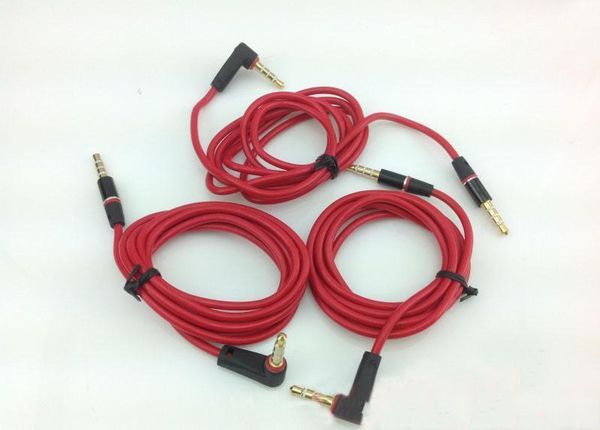 Câbles AUX Câble d'extension audio stéréo mâle à mâle 3,5 mm pour casque Nouvelle interface rouge smartphone tablette