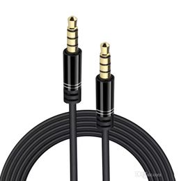 Câble Aux 4 pôles en nylon tressé pour écouteurs, câbles audio, prise 1 M/2 M, 3,5 mm, pour Samsung, Huawei, Xiaomi, smartphones, ordinateur, haut-parleur, casque de voiture