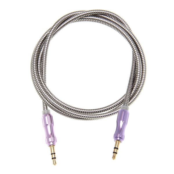 Câble auxiliaire fil de haut-parleur 3,5 mm Jack ruban anneau matel câble audio pour adaptateur casque de voiture Jack 3,5 mm câble de haut-parleur pour MP3 MP4 100 pièces