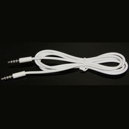AUX Stereo Auto Audio 3.5mm Kabels Mannelijk naar Male Extension Audio Cable voor MP3 voor MP4 voor iPhone voor mobiel Wit DHL GRATIS