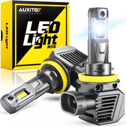 Auxito 2PCS H11 LED phare Canbus 22000lm 120W H8 H9 9012 H7 AMALBE DE COMPORT DE CAR CAR pour Audi A3 8P A4 BMW E46 E90 F10 PASSAT B6 B8