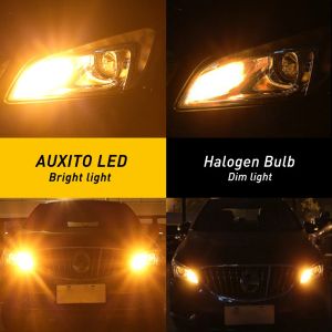 Auxito 2pcs PY21W BAU15S LED Orange Canbus No Hyper Flash pour BMW 2 3 Mazda Nissan 1156 BA15S Turn Signal Light Amber Car Bulbes