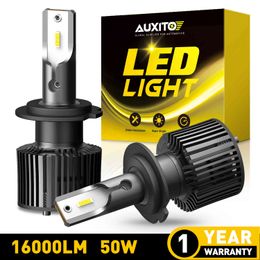 AUXITO 2X H4 Koplamp H1 H7 CANBUS Autoverlichting Lamp H11 H8 Turbo Lamp 9005 HB3 9006 HB4 LED-koplamp 16000lm wit