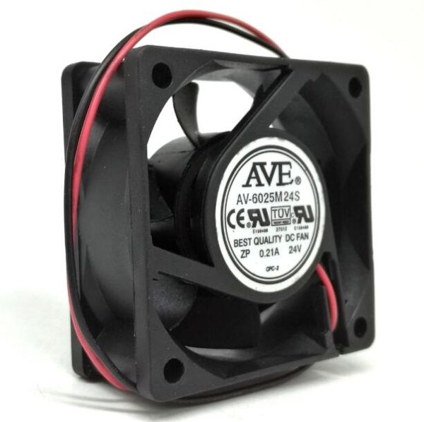 AV-6025M24S 6cm 6025 24V 0.21A Ventilador de refrigeración de dos cables Ventilador de refrigeración del inversor de potencia del chasis de la computadora