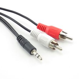 Cable de alambre de cable AV 3 Pole 4 polar 3,5 mm enchufe de gato femenino masculino a 2RCA 3 RCA Adaptador femenino macho 3RCA Audio Video B4