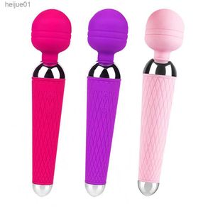 Av Magic Wand Vibromasseur Puissant Clitoris Oral USB Charge Masseur Anal Adult Sex Toys Pour Femmes Produit En Silicone Sûr L230518